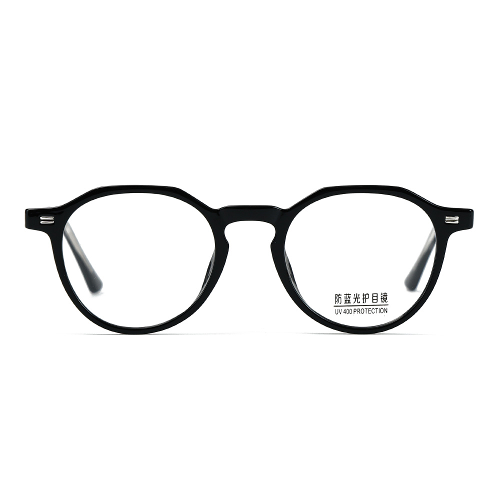 Минимальная заклепочная рамка унисекс синий свет прозрачные очки