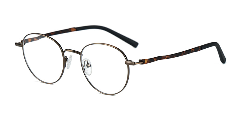 Унисекс металлическая винтажная маленькая круглая оправа для очков синего цвета