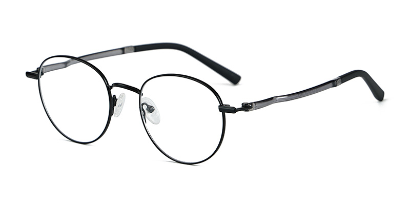 Унисекс металлическая винтажная маленькая круглая оправа для очков синего цвета