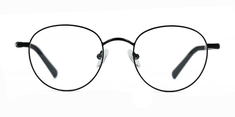 Унисекс металлическая винтажная маленькая круглая оправа для очков синего цвета