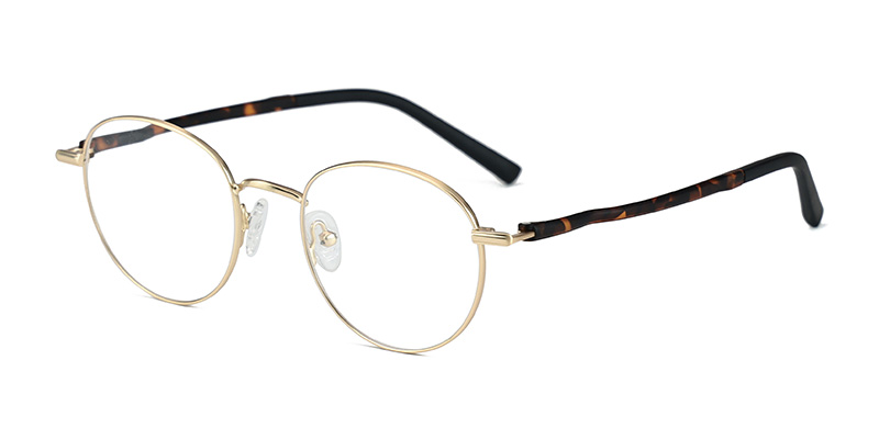 Унисекс металлическая винтажная маленькая круглая оправа для очков синего цвета