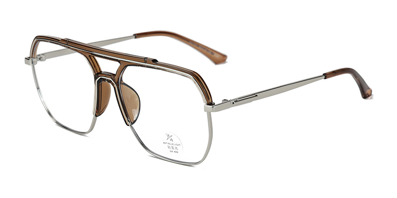 Очки с защитой от синего света в металлической оправе INS Style Pilot