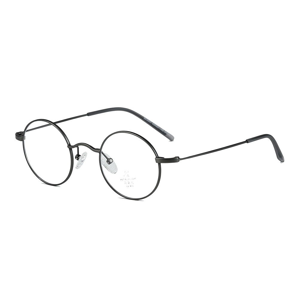 Модные круглые металлические очки, блокирующие синий свет