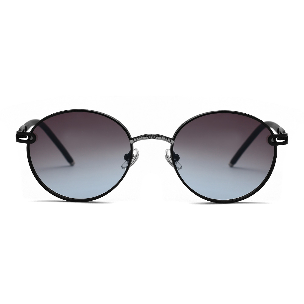 Винтажные поляризованные солнцезащитные очки в круглой металлической оправе