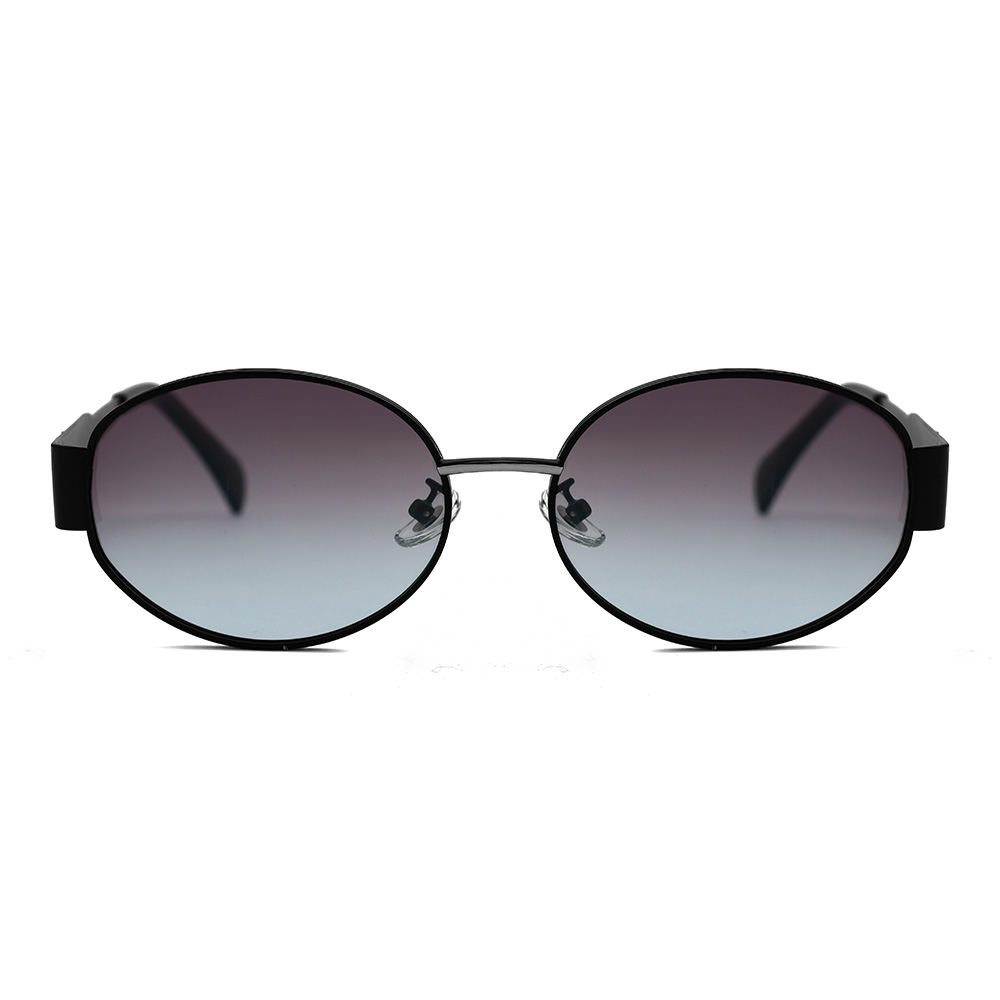 Поляризованные солнцезащитные очки в круглой металлической оправе в тонкой оправе