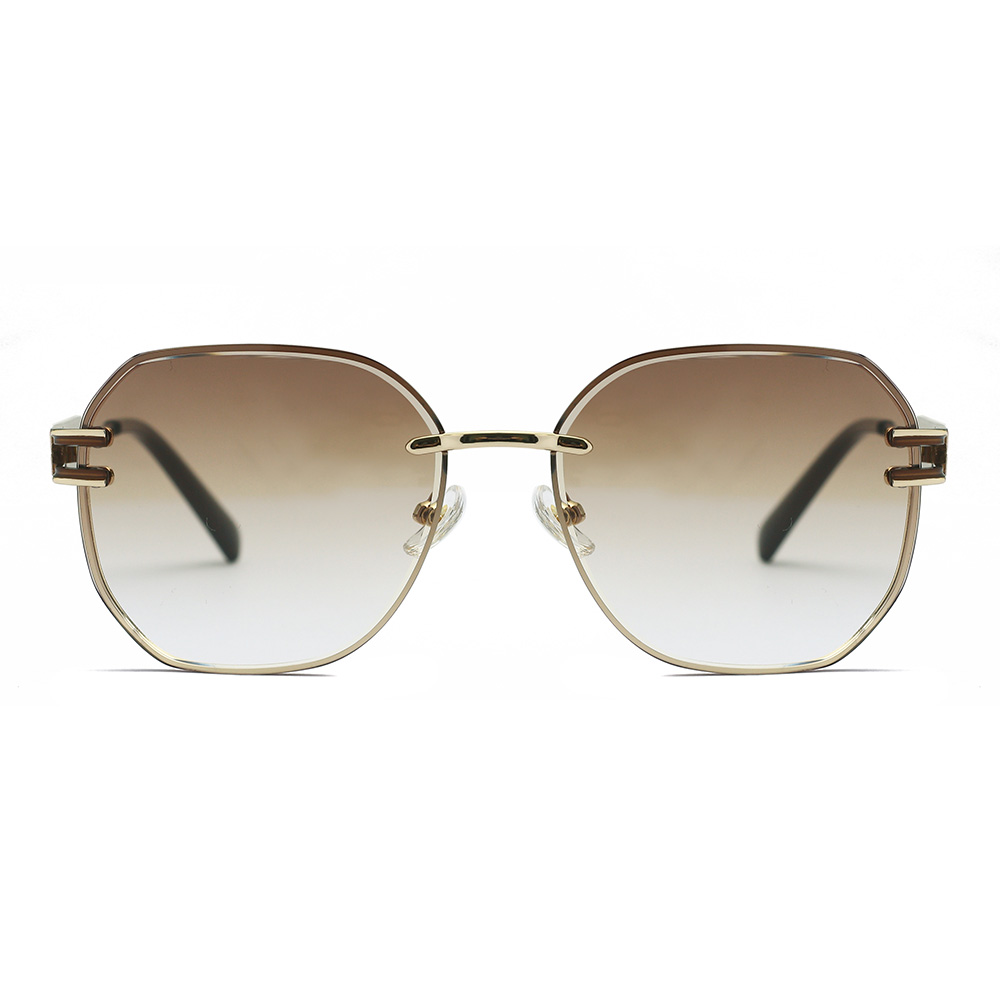 Солнцезащитные очки унисекс с квадратным градиентом и без оправы