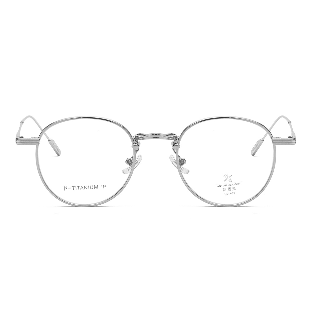 Маленькие круглые титановые очки, блокирующие синий свет